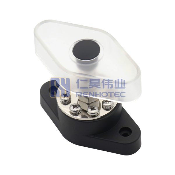 180A 3/8" Black Distribution Stud Junction Post -8 Terminal Block Bus Bar Kit - Image 6